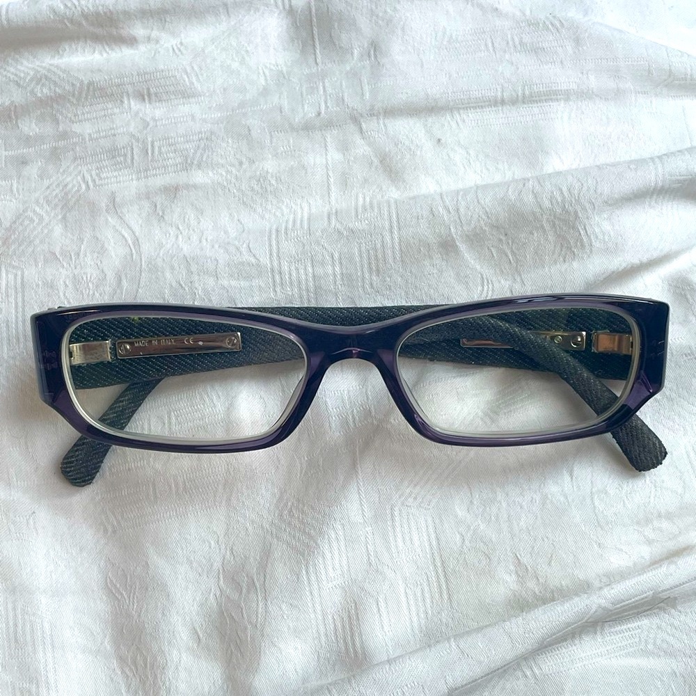 Chanel Eyeglasses - Authentic with Logos and Denim Shell - Made in Italy